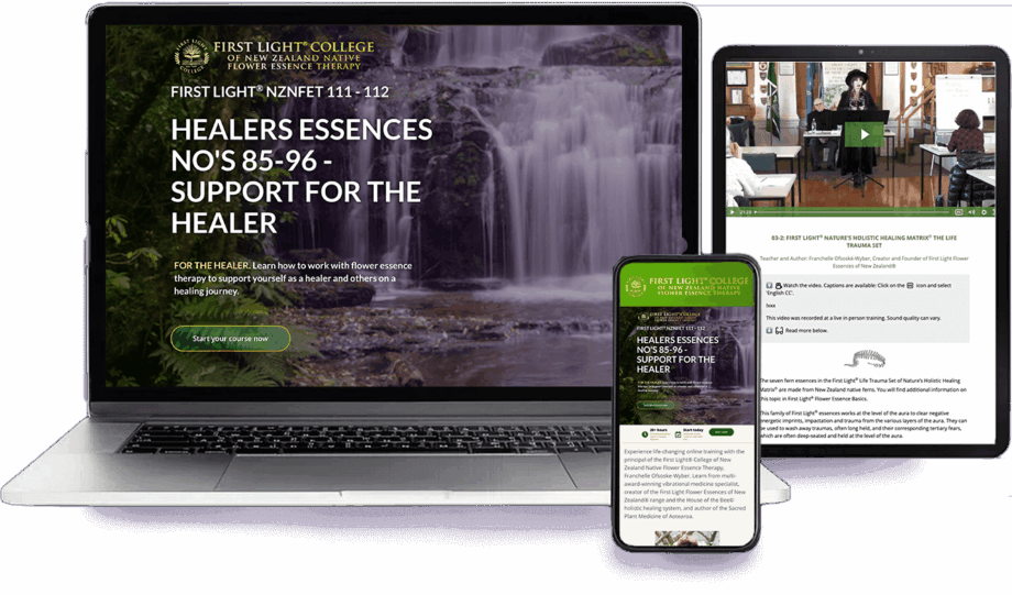 First Light® NZNFET 111-112 Healers Essences No's 85-96 - Support for the Healer (Repeating)